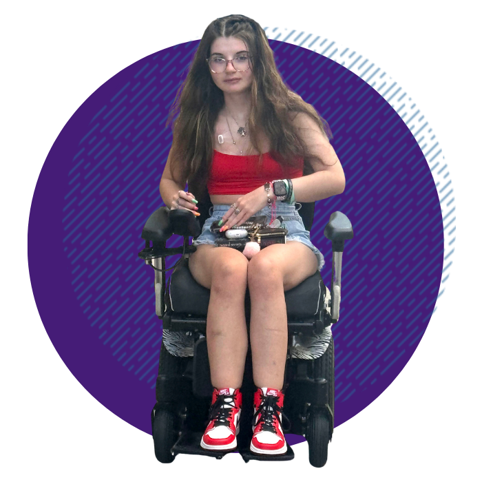 Young woman in a wheelchair