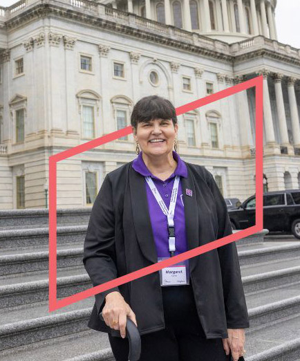 Peggy Carter standing in front of the US Capitol building